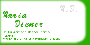 maria diener business card